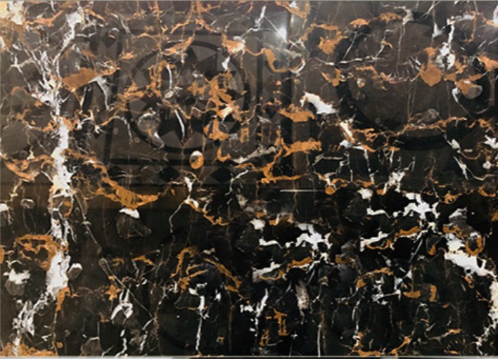 Đá Marble Đen Hoa Vàng